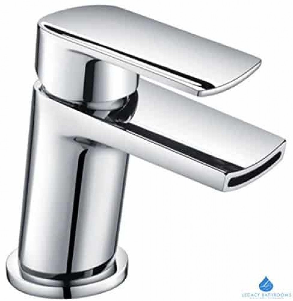 Cloakroom Chrome Luxury Bathroom Modern Basin Sink Mono Square Mixer Tap Silver 