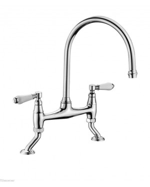 Ludlow lever bridge Belfast Kitchen  Sink Deck tap Adjustable Centres 140mm  270mm