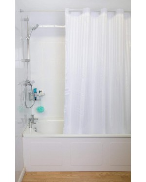 Croydex Hookless Regency Stripe Shower Curtain Proseal Coated Fabric Machine Washable
