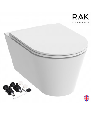 RAK Resort Wall Hung Pan & Slimline Toilet Seat