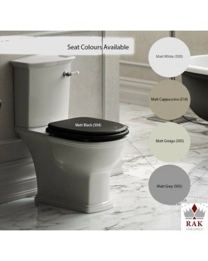 RAK Washington Close Coupled Toilet Pan WC Soft Seat Lever Cistern