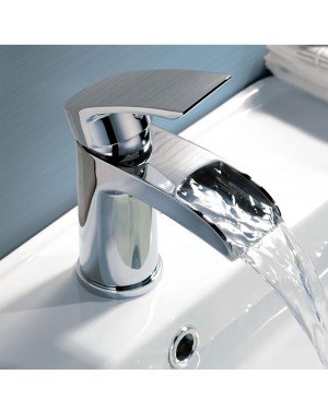 Waterfall Basin/Sink Cloakroom Bathroom Mixer Tap Chrome