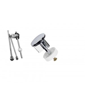 Basin/Sink Pop Up Rod Assembly Replacement Kit Including 40mm Pop Up Plug Chrome