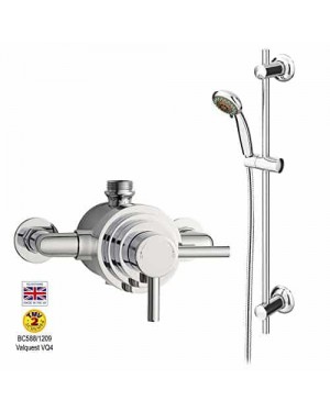 LUXURY PREMIER ULTRA DUAL EXPOSED THERMOSTATIC SHOWER VALVE AND SLIDE RAIL KIT