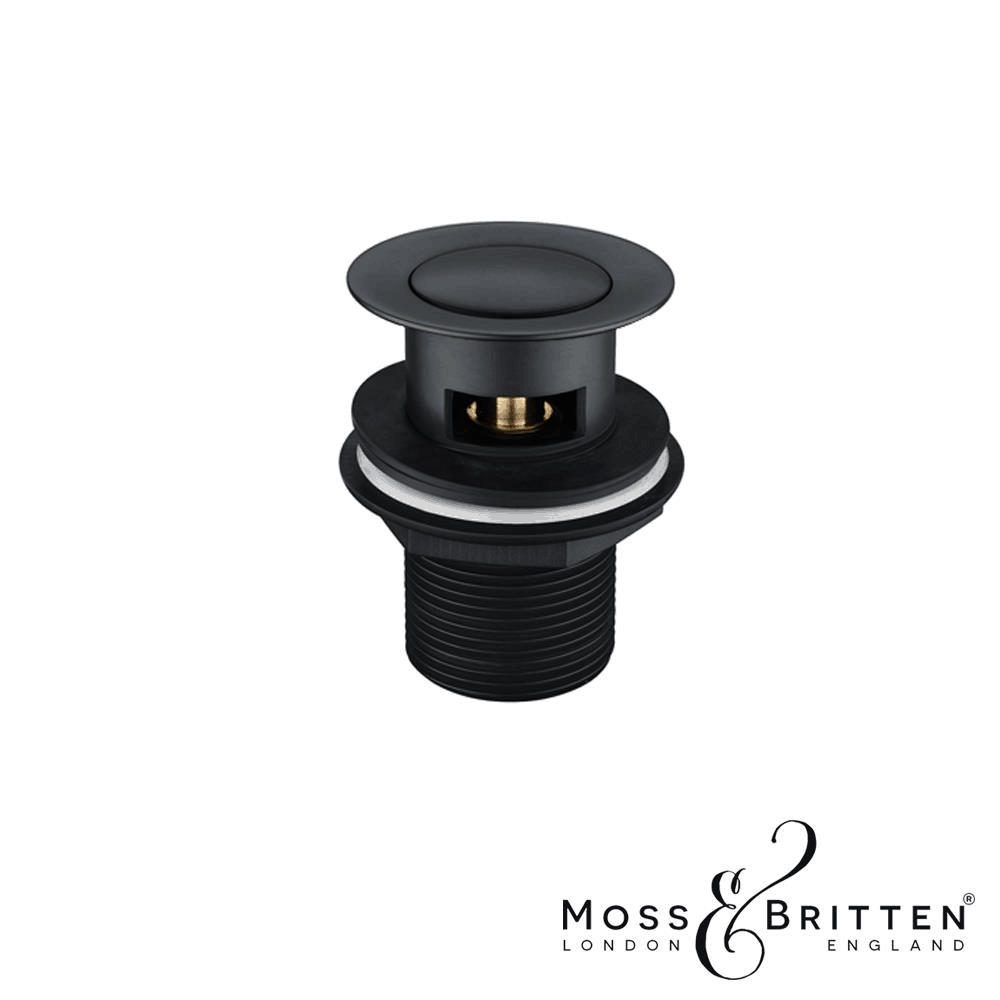 Moss & Britten Luxury Brass Matt Black Basin Sink Mono Mixer Tap FREE Waste