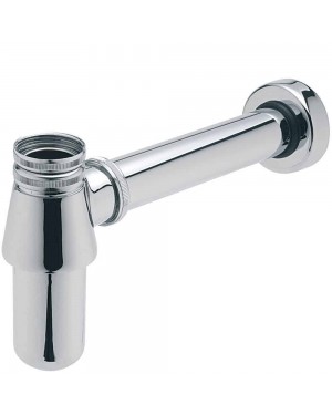 Chrome Bottle Trap Basin Waste Bathroom Sink Pipe Adjustable Height & Outlet