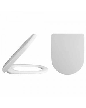 White Luxury D-Shape Quick Release Soft Close Seat,