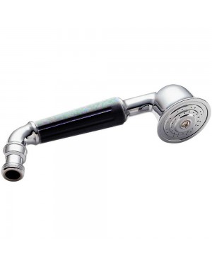 Traditional Bathroom Shower Mixer Handset Easy Grip Chrome/Black