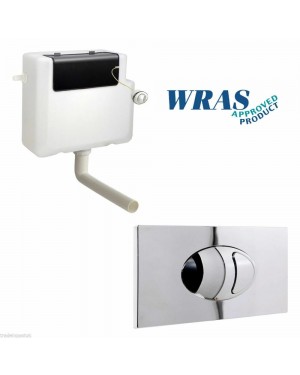 Front & Top Access Dual Flush Concealed WC Cistern -  with Large Flush Plate